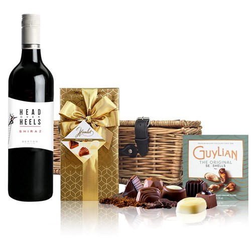 Head over Heels Shiraz 75cl Red Wine And Chocolates Hamper